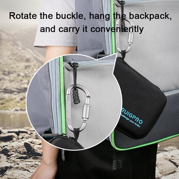 Portable waterproof action camera travel case with custom padded interior compartments for mounting accessories. — view 2