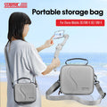 Waterproof gimbal case in black PU leather with a carry handle and adjustable shoulder strap