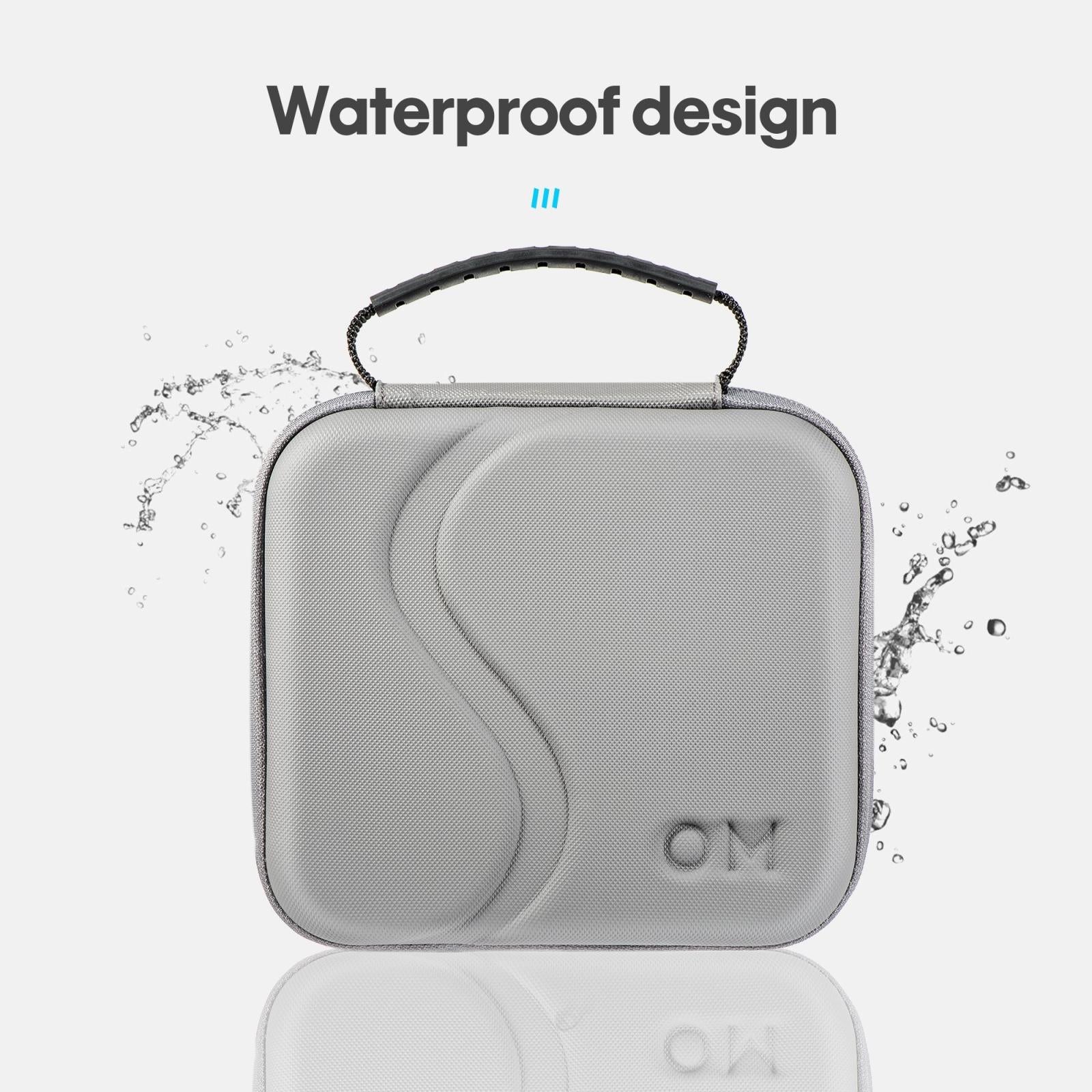 Waterproof gimbal case in black PU leather with a carry handle and adjustable shoulder strap — view 2