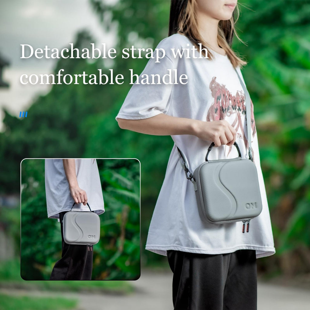 Waterproof gimbal case in black PU leather with a carry handle and adjustable shoulder strap — view 4