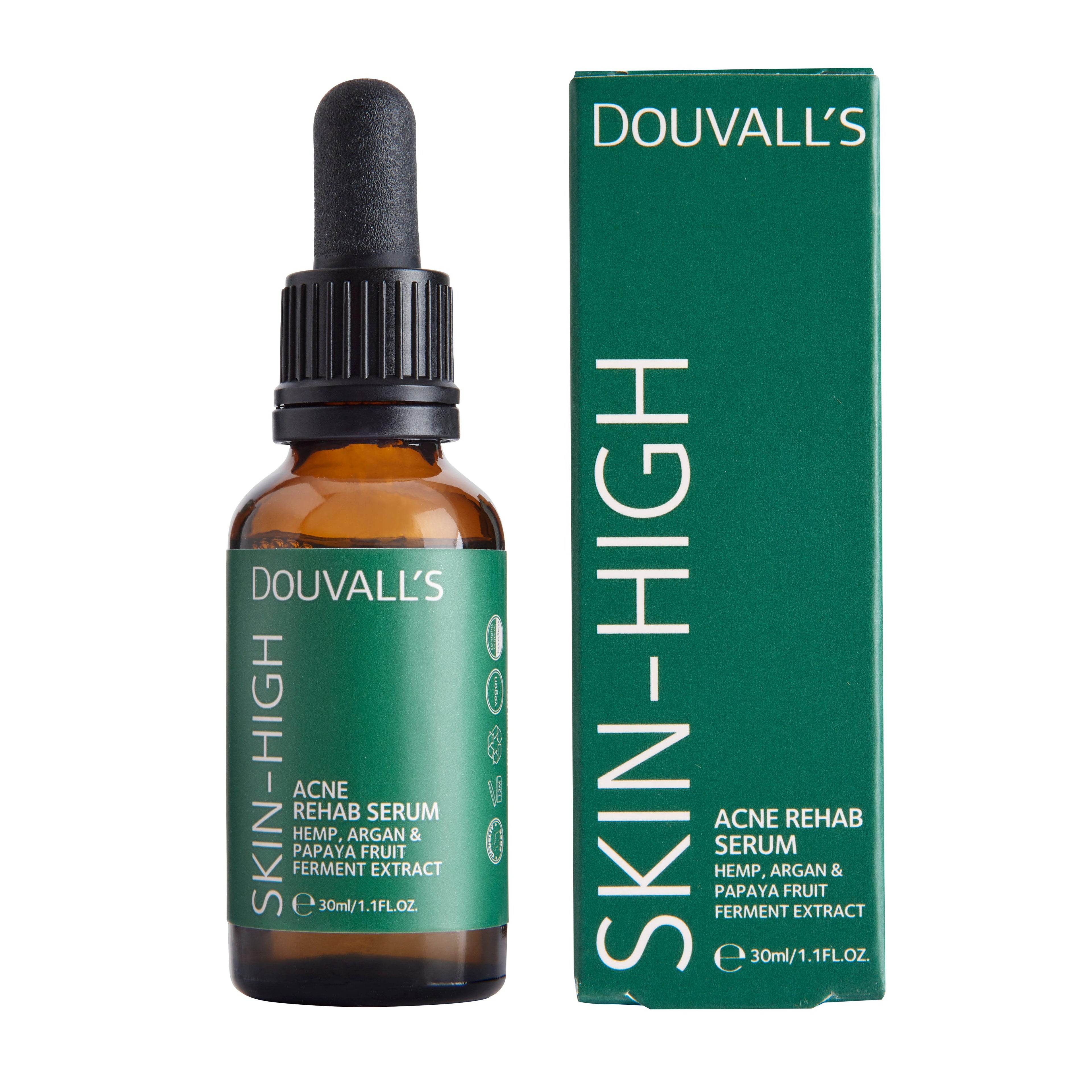 Argan acne rehab serum 30ml glass dropper bottle with plant based clarifying skin formula — view 2