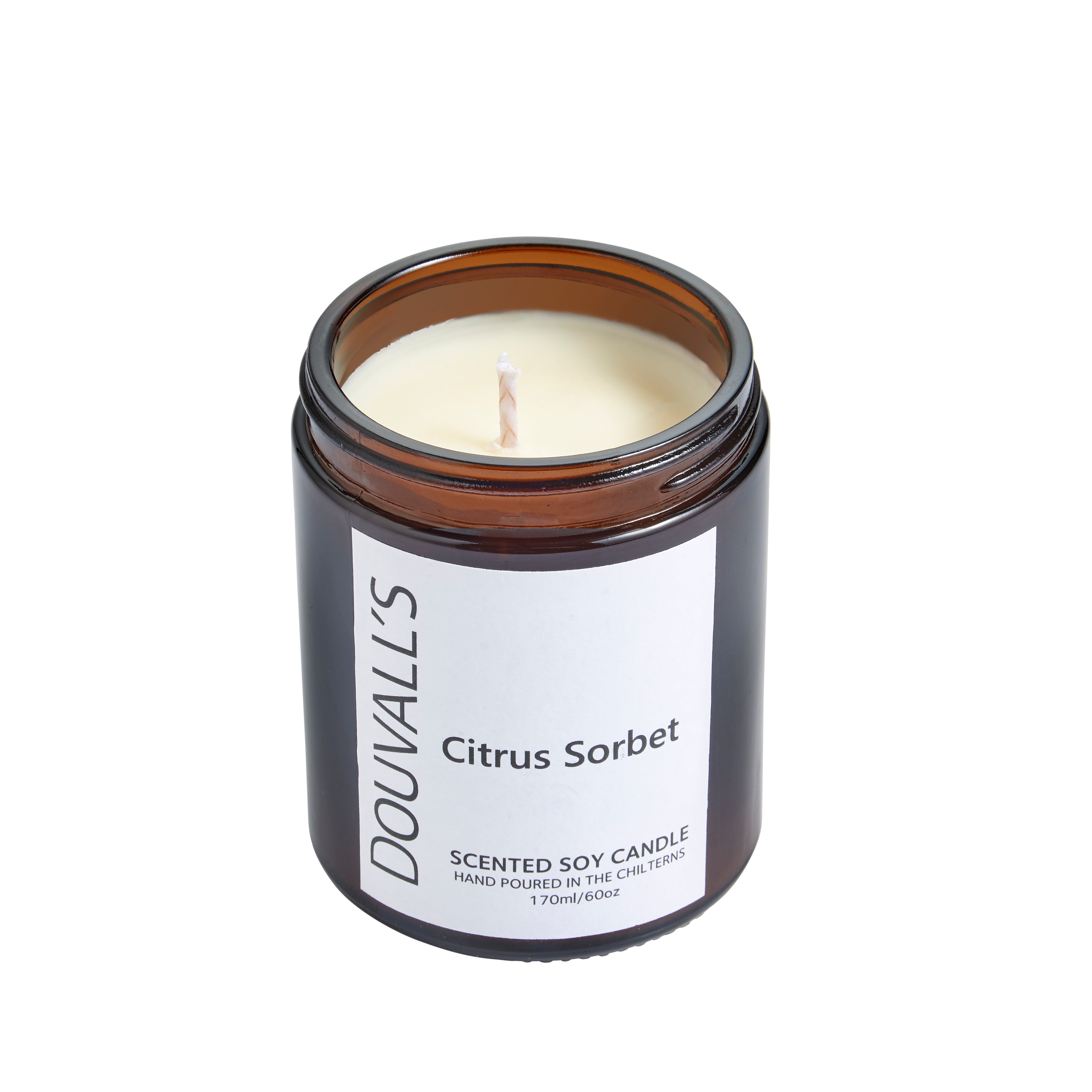 Hand-poured eco soy wax scented candle displaying naturally blended essential oils and a cotton wick — view 4