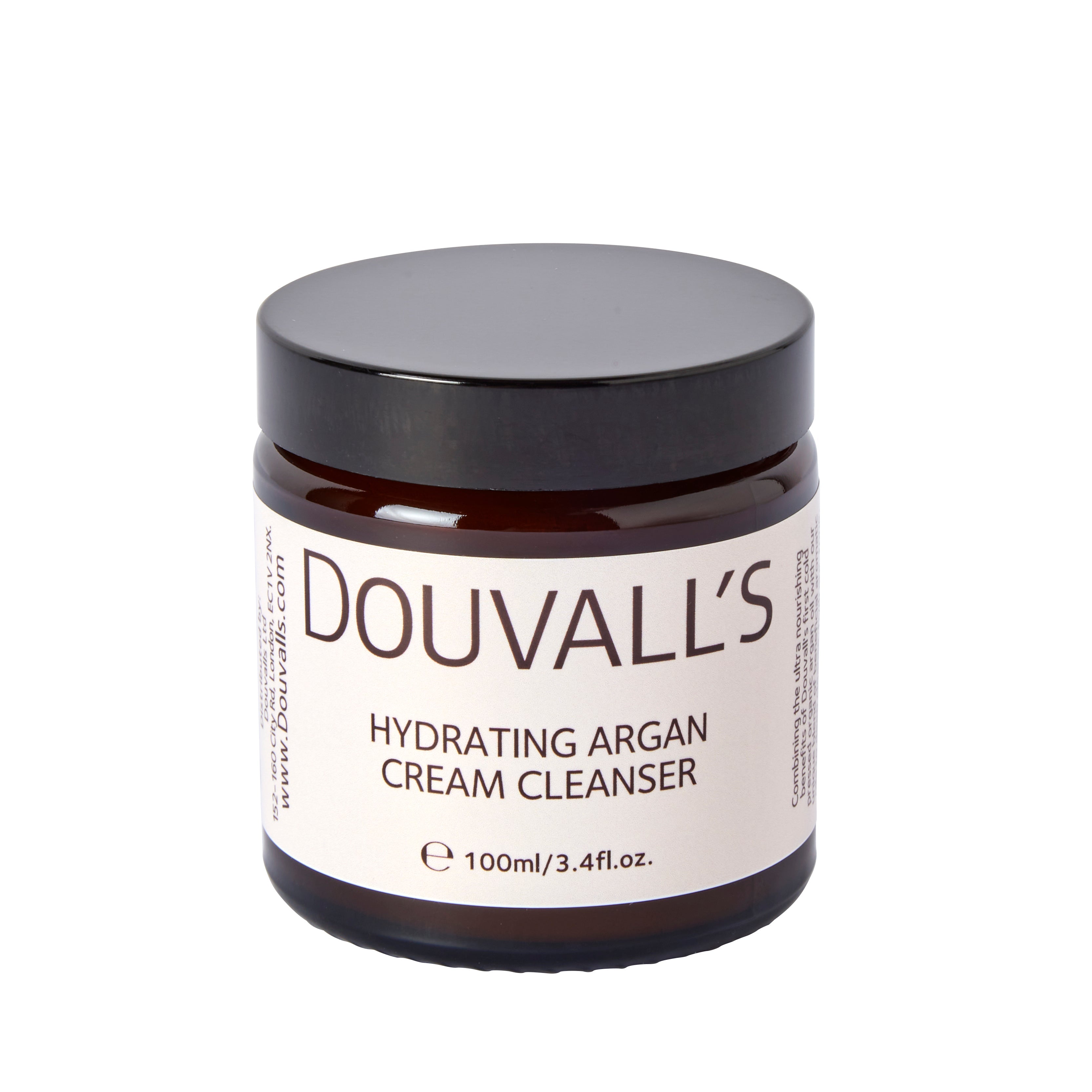 Organic argan cream cleanser jar with a sustainable bamboo spatula for daily facial skincare application — view 2
