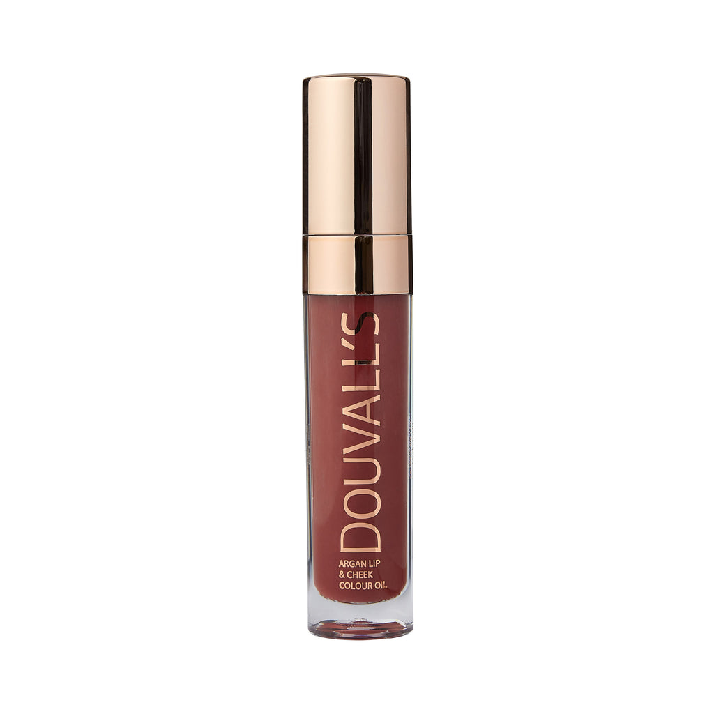 Argan lip and cheek oil rouge noir in small bottle of hydrating cream tint makeup — view 2