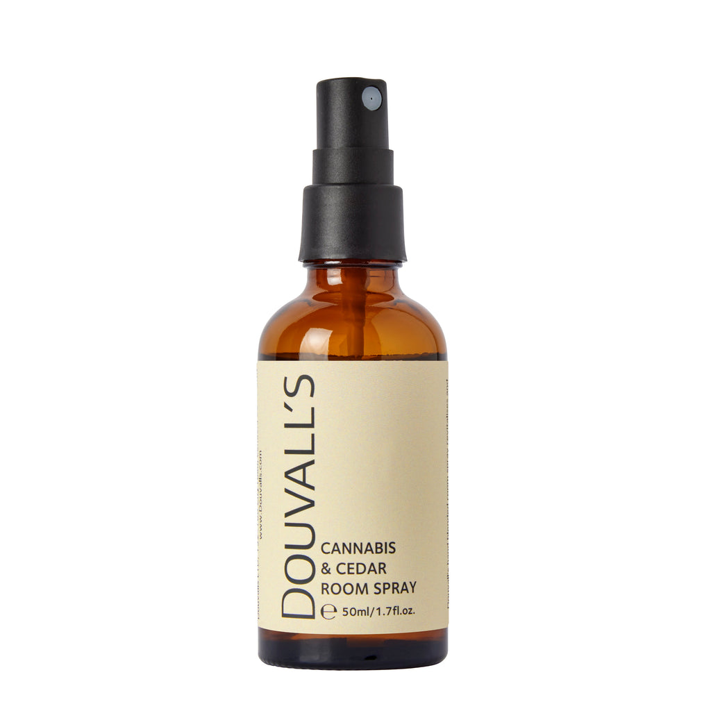 Natural 50ml glass room spray bottle with essential oil blends for home fragrance — view 2