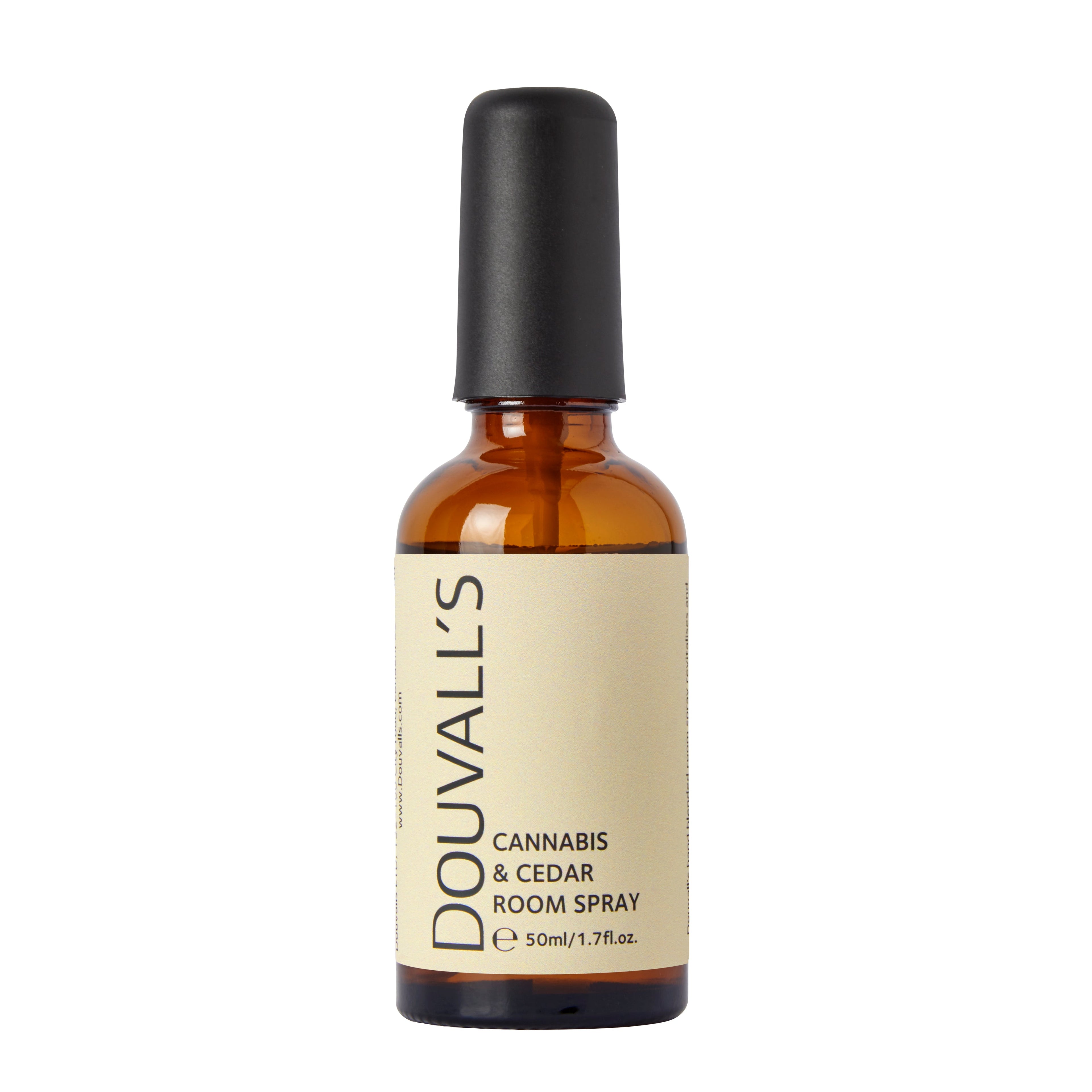 Natural 50ml glass room spray bottle with essential oil blends for home fragrance — view 3