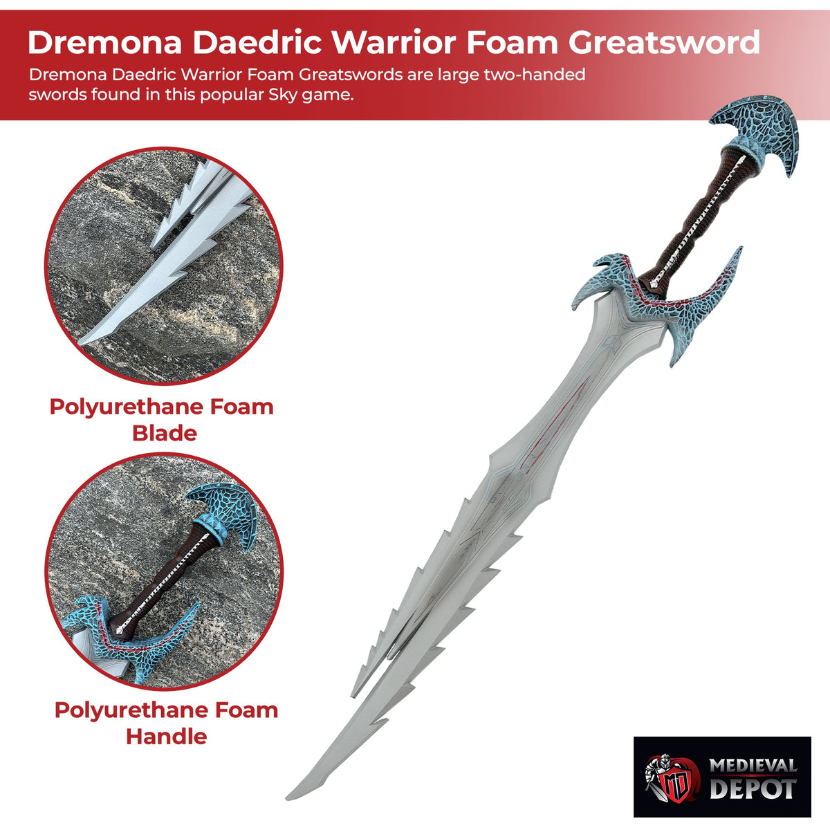 Dremona Daedric Warrior Role Play Foam Greatsword-2