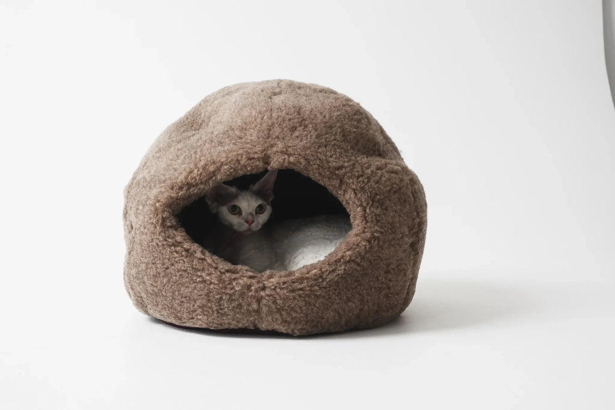 Nest Natural Woolen Pet Bed - Beige-3