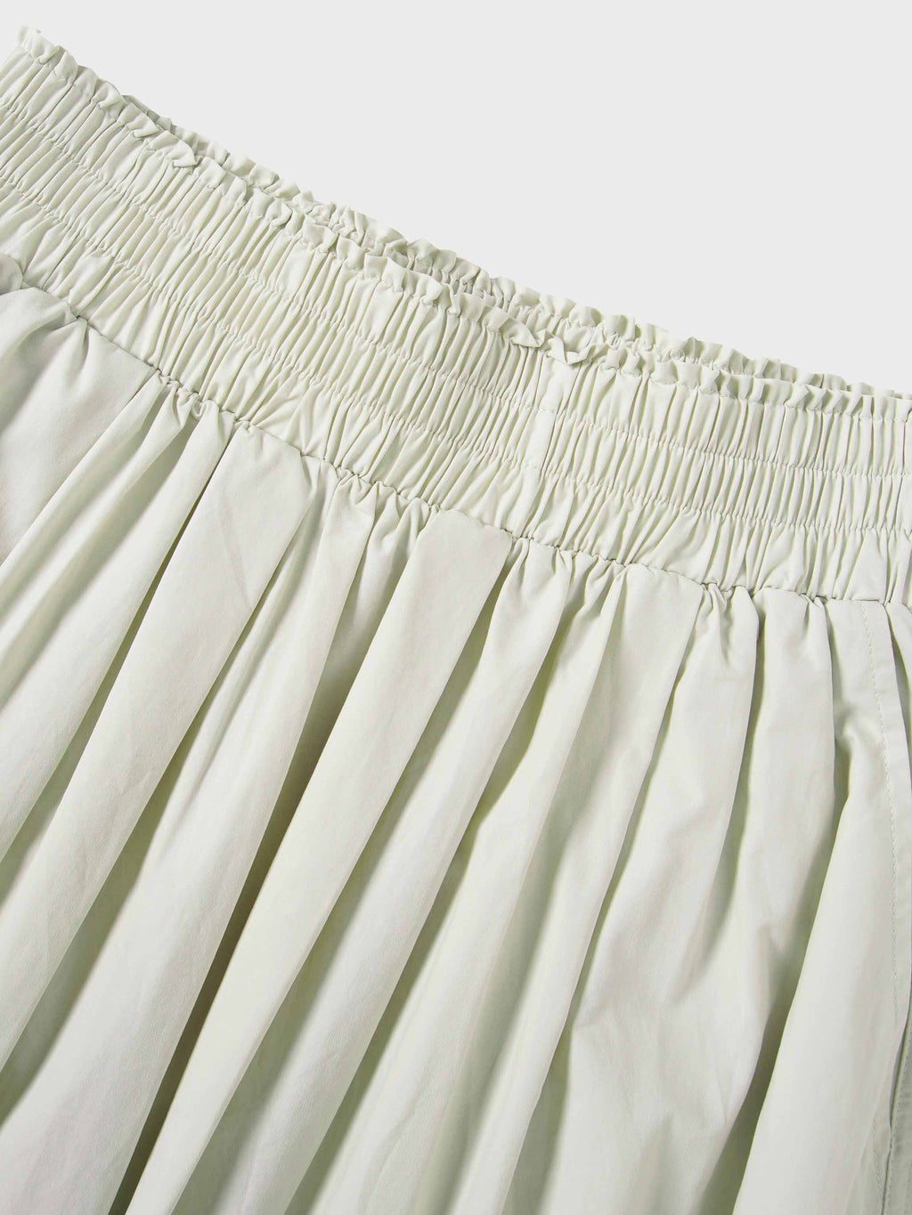 Elastic Waist Gathered Skirt-Mint-3