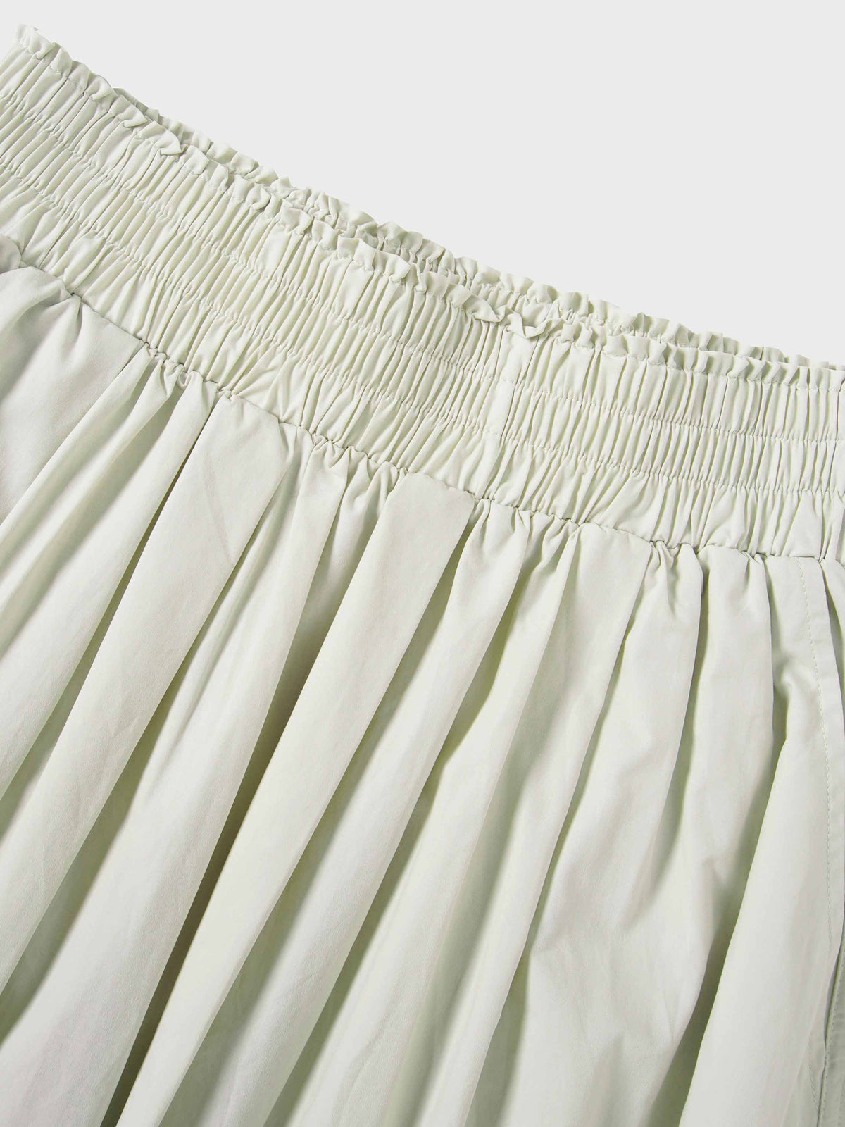 Elastic Waist Gathered Skirt-Mint-3