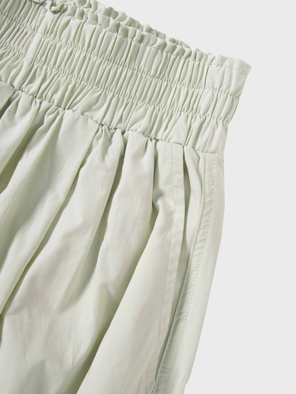 Elastic Waist Gathered Skirt-Mint-4