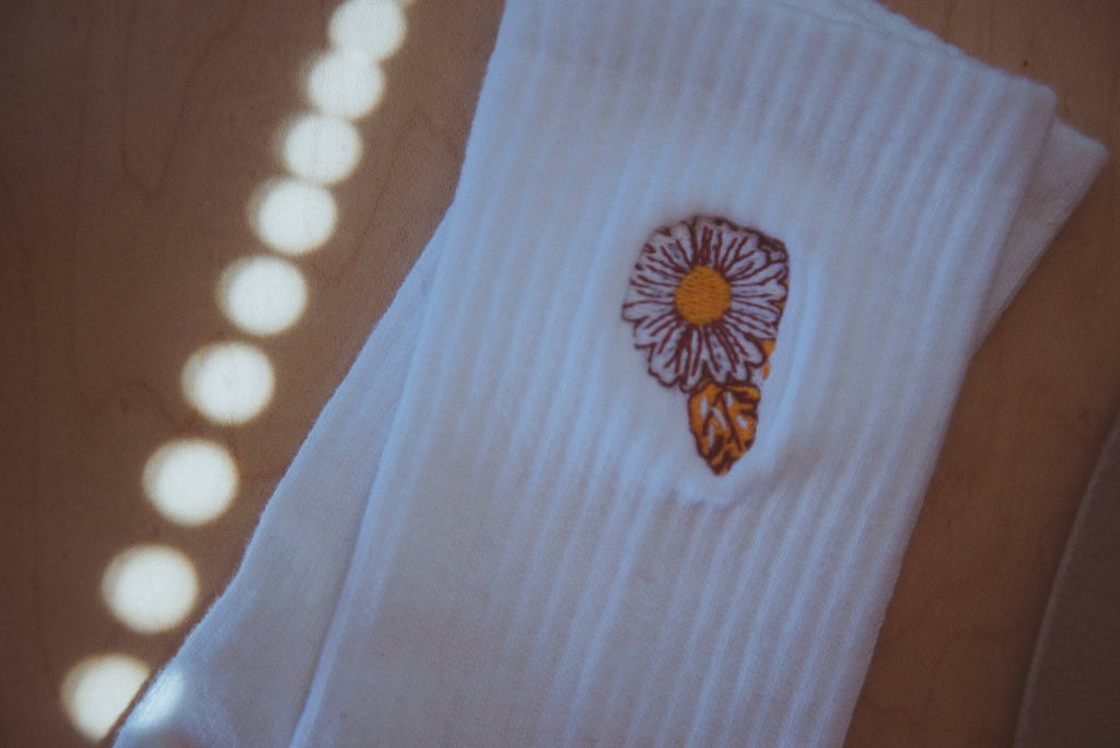 Flower Power Embroidered Socks-1