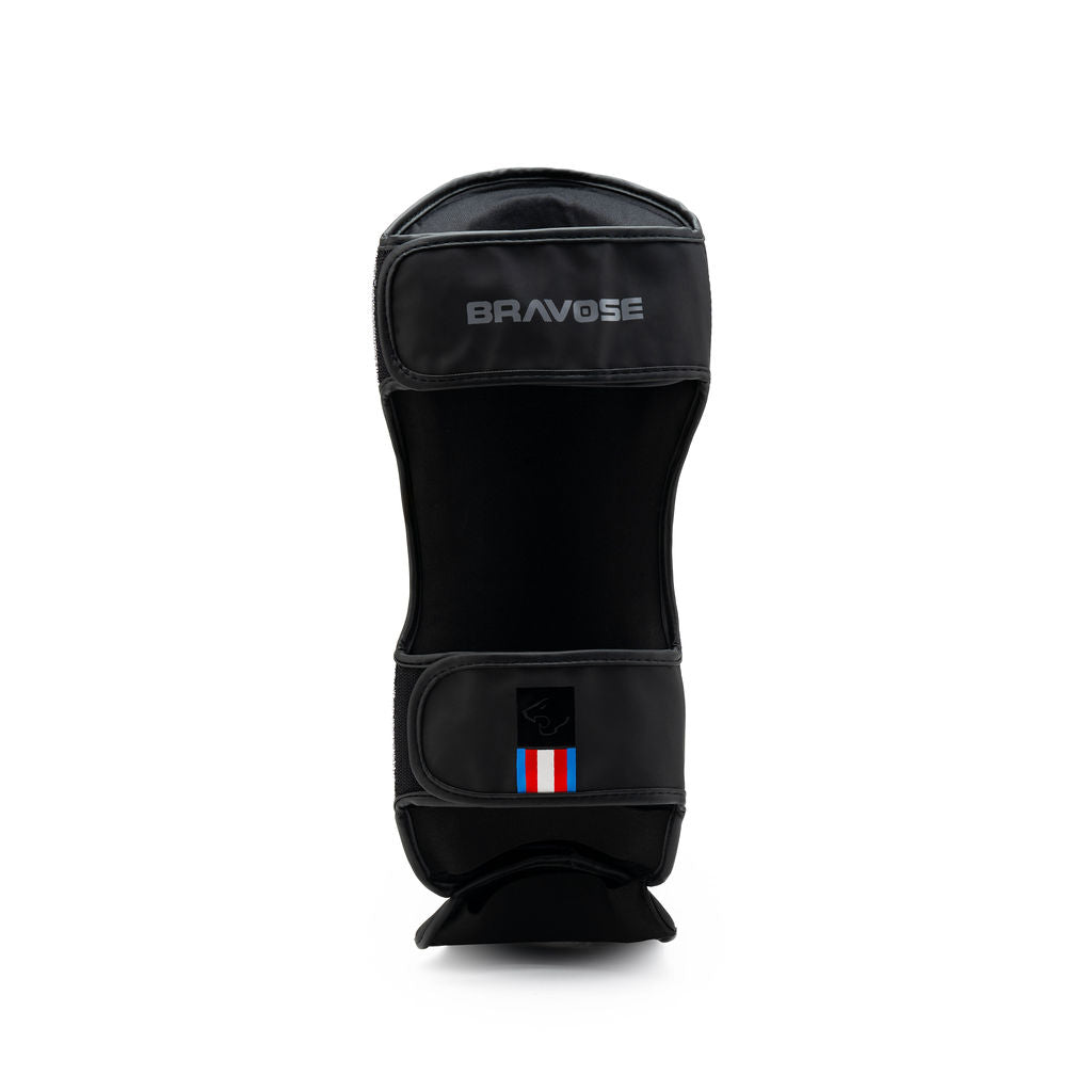 Bravose MMA shin guards in synthetic leather with high density padding and dual adjustable straps — view 5