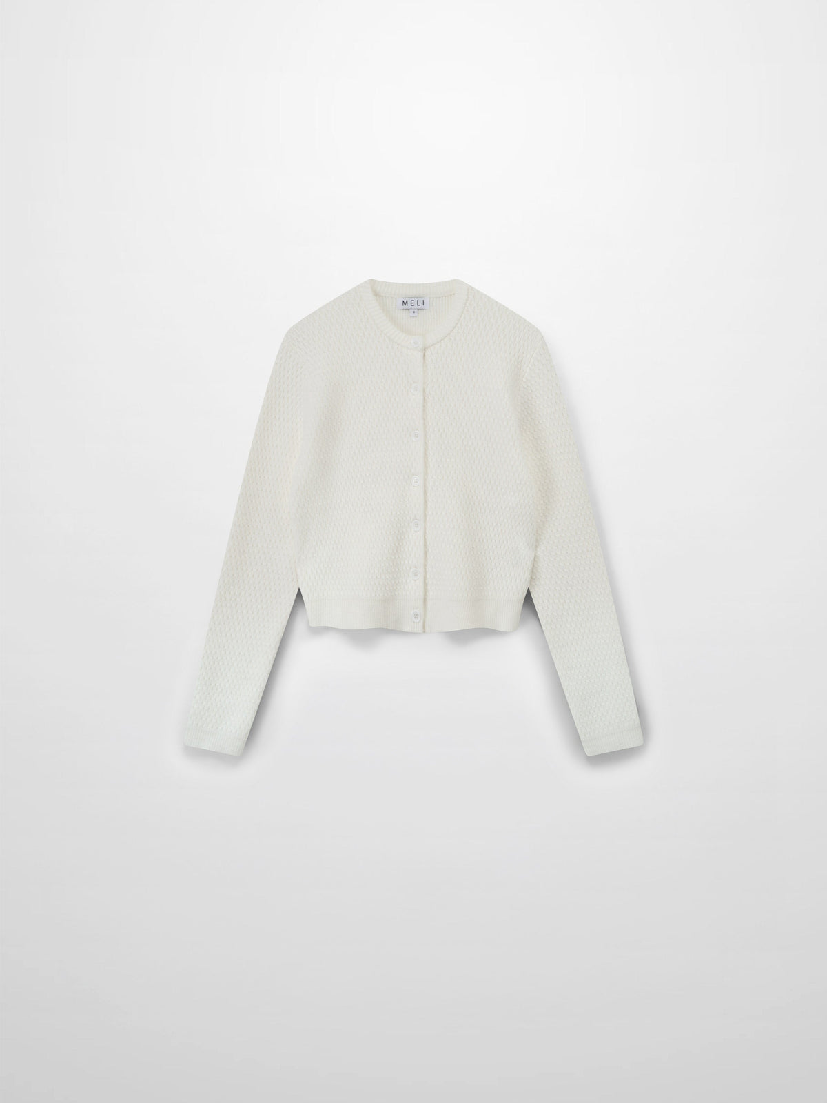 Textured Crew Cardigan-Ivory-0