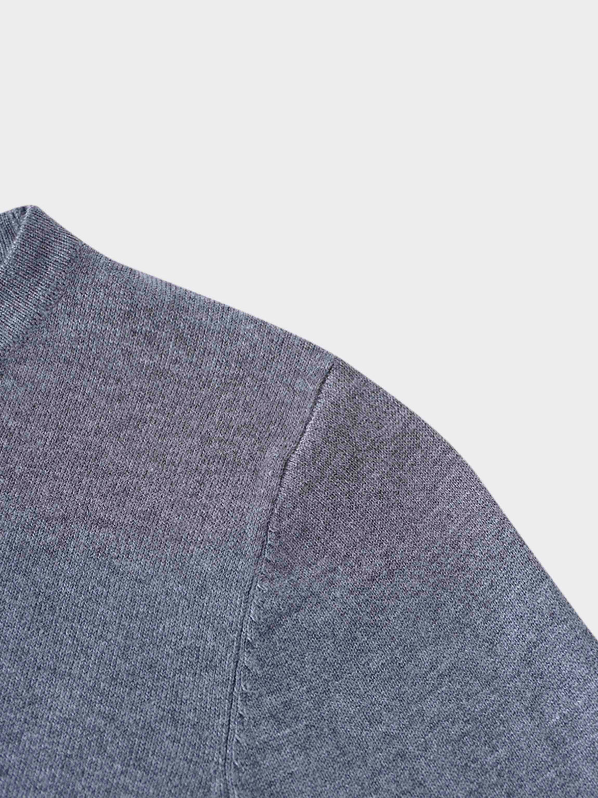 Basic Crew Sweater LS-Heathered Grey-3