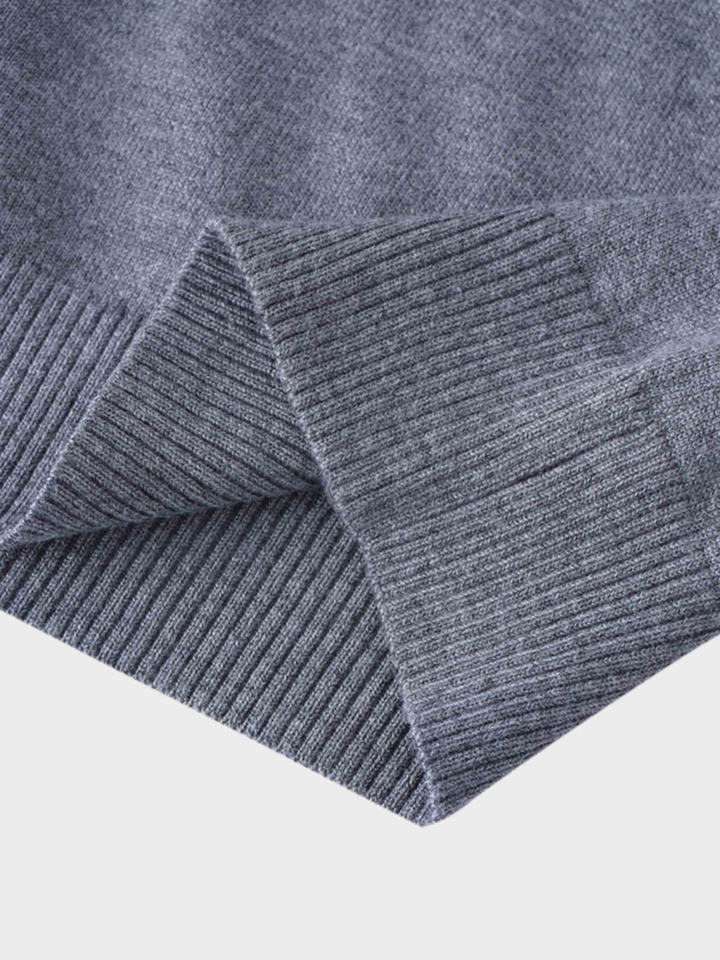 Basic Crew Sweater LS-Heathered Grey-4