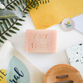 Grapefruit lemongrass face wash bar, round natural solid facial cleanser for gentle daily exfoliation