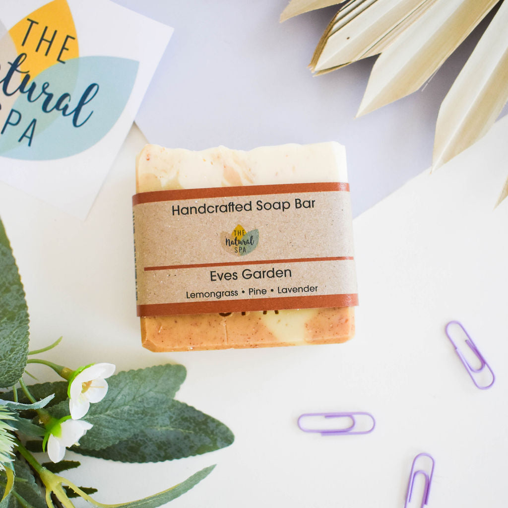 Eves Garden handcrafted cold process vegan soap bar with natural botanicals and a creamy lather — view 3