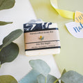 Handcrafted Into the Night charcoal bar soap infused with eucalyptus and tea tree oil