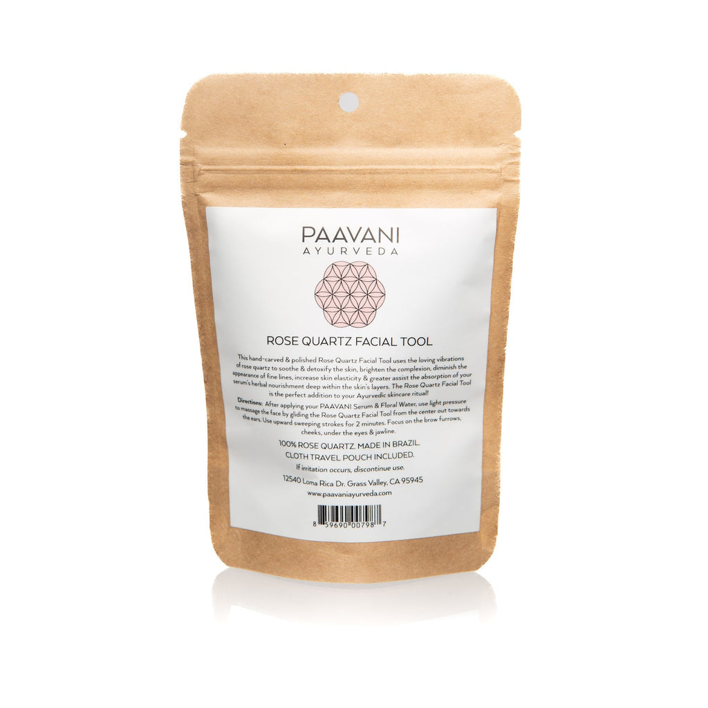 Rose Quartz Facial Tool | Ayurvedic Massage Stone-2