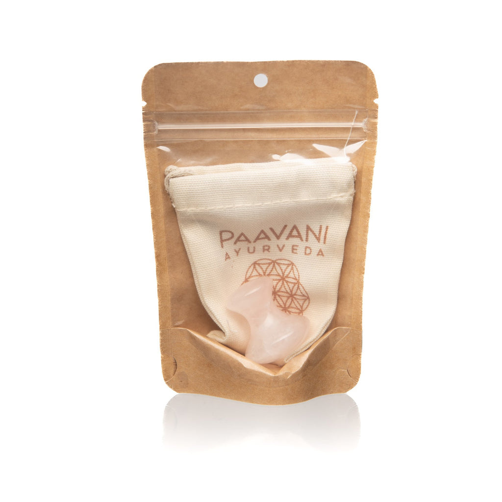Rose Quartz Facial Tool | Ayurvedic Massage Stone-3