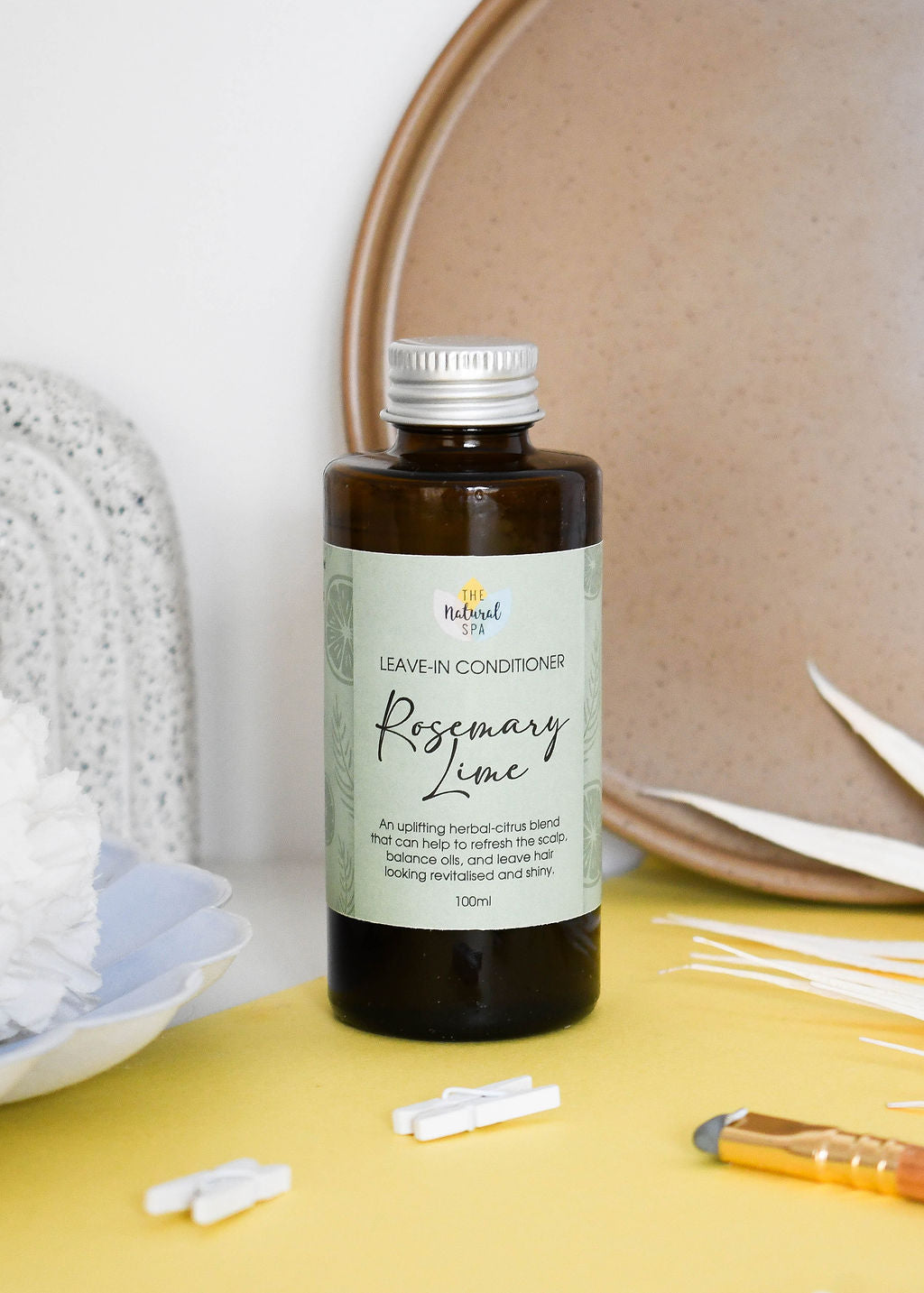 Rosemary Lime Leave-In Conditioner | Refill Bottle | Natural Hair Conditioner for Dry, Damaged & Frizzy Hair | Lightweight Vegan Hair Care for All Hair Types-1