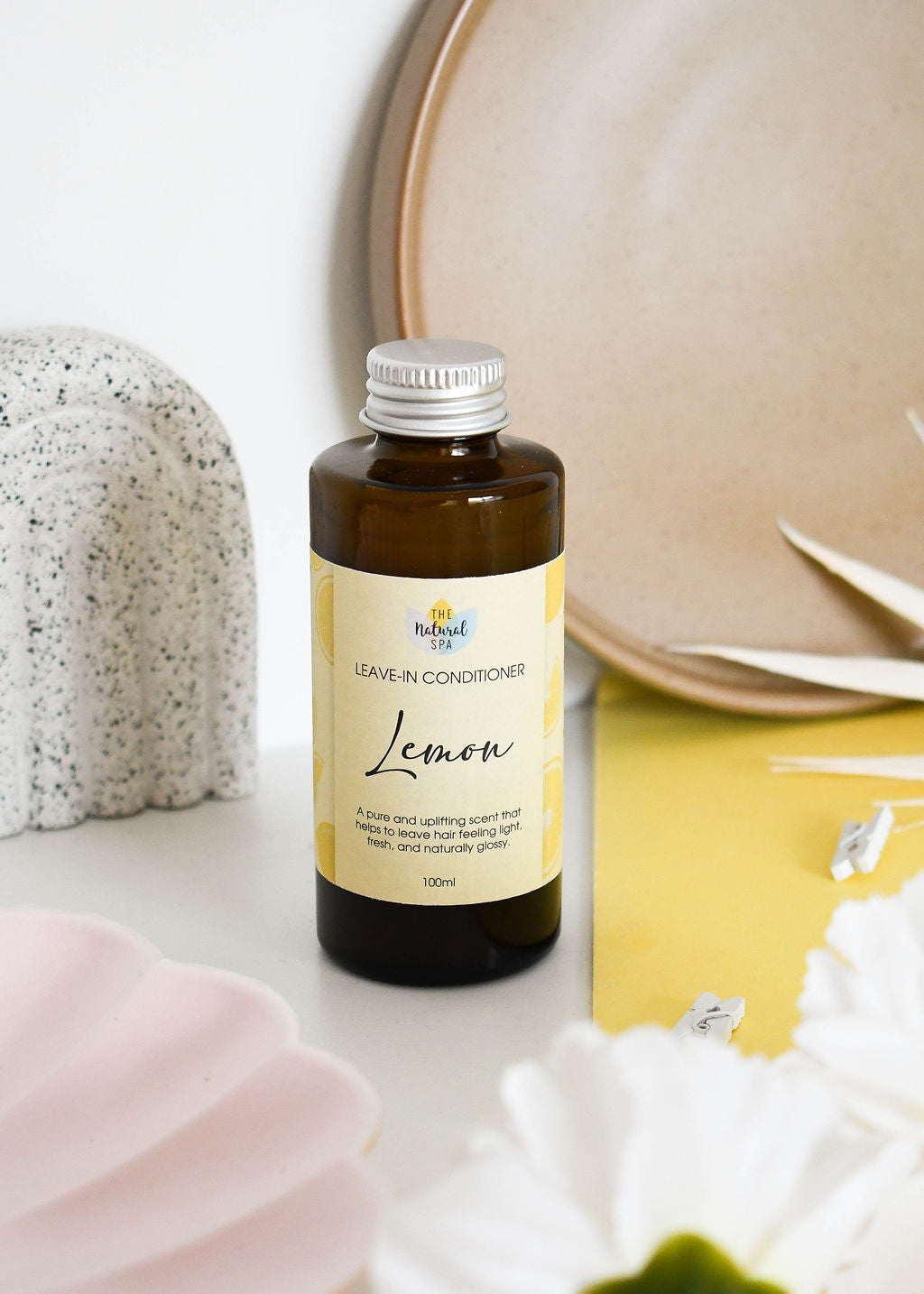 Lemon Leave-In Conditioner | Refill Bottle | Natural Hair Conditioner for Dry, Damaged & Frizzy Hair | Lightweight Vegan Hair Care for All Hair Types-1
