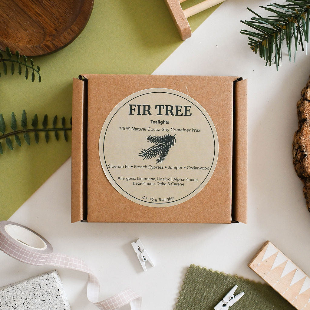 Fir Tree Coconut Wax Melts & Tealights-1