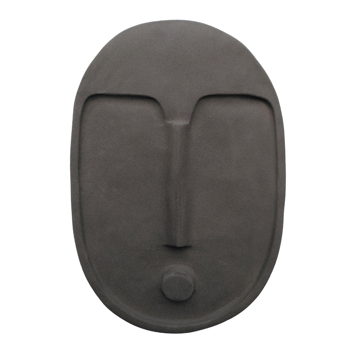 Ceramic Decorative Wall Mask - Anthracite Grey-0