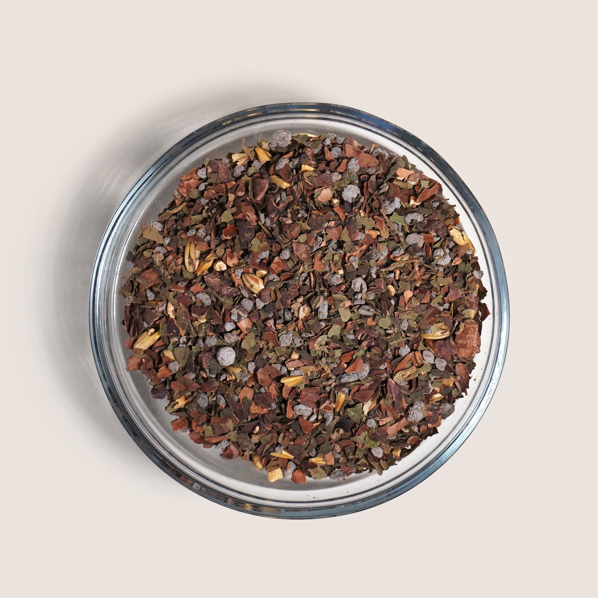 Organic dark chocolate shake herbal tea loose leaf blend featuring rich cacao and natural vanilla — view 2