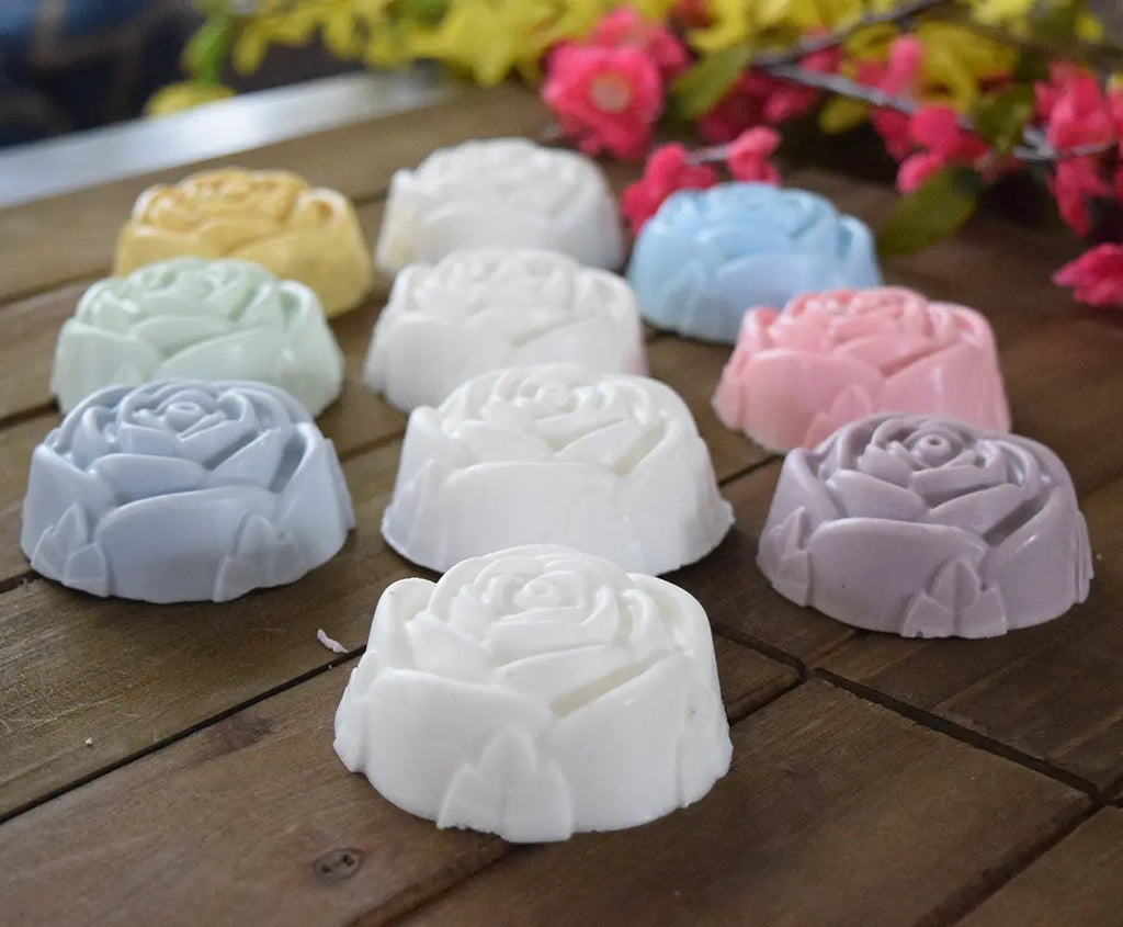 Decorative Rose Shaped Natural Crafted Soap Bar 2.5 oz (set of 6)-0