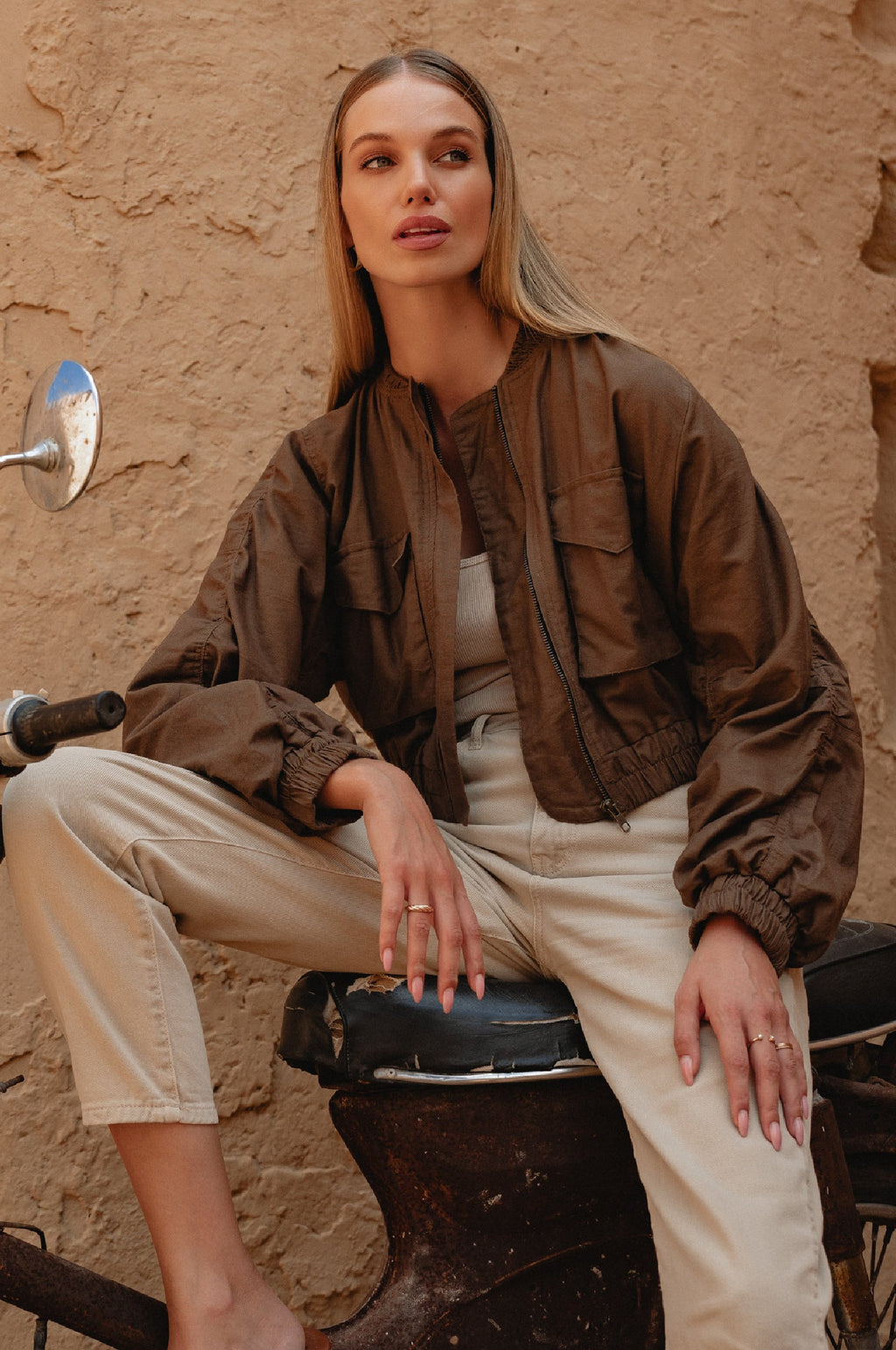 Denver Linen Bomber Jacket-0