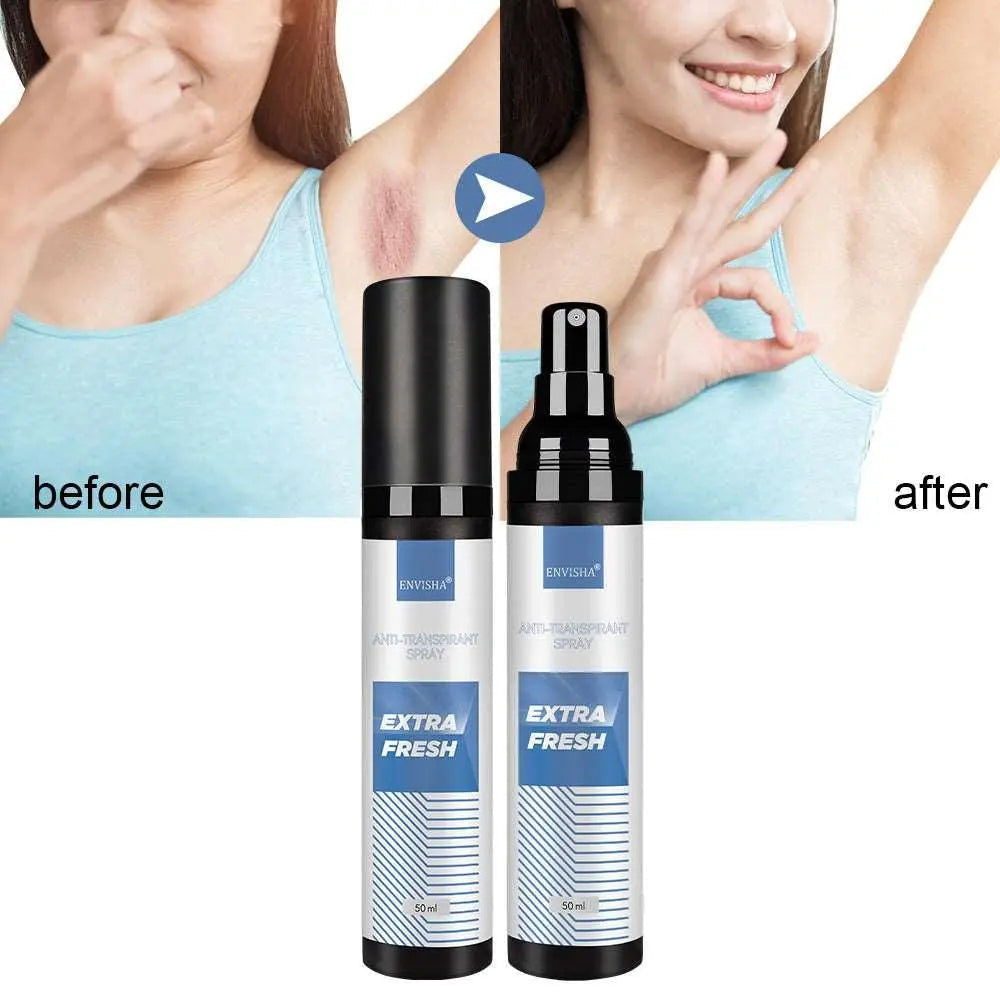 Deodorant antiperspirant spray 50ml bottle for long-lasting sweat and odor protection for men and women — view 2