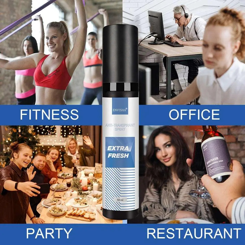 Deodorant antiperspirant spray 50ml bottle for long-lasting sweat and odor protection for men and women — view 3