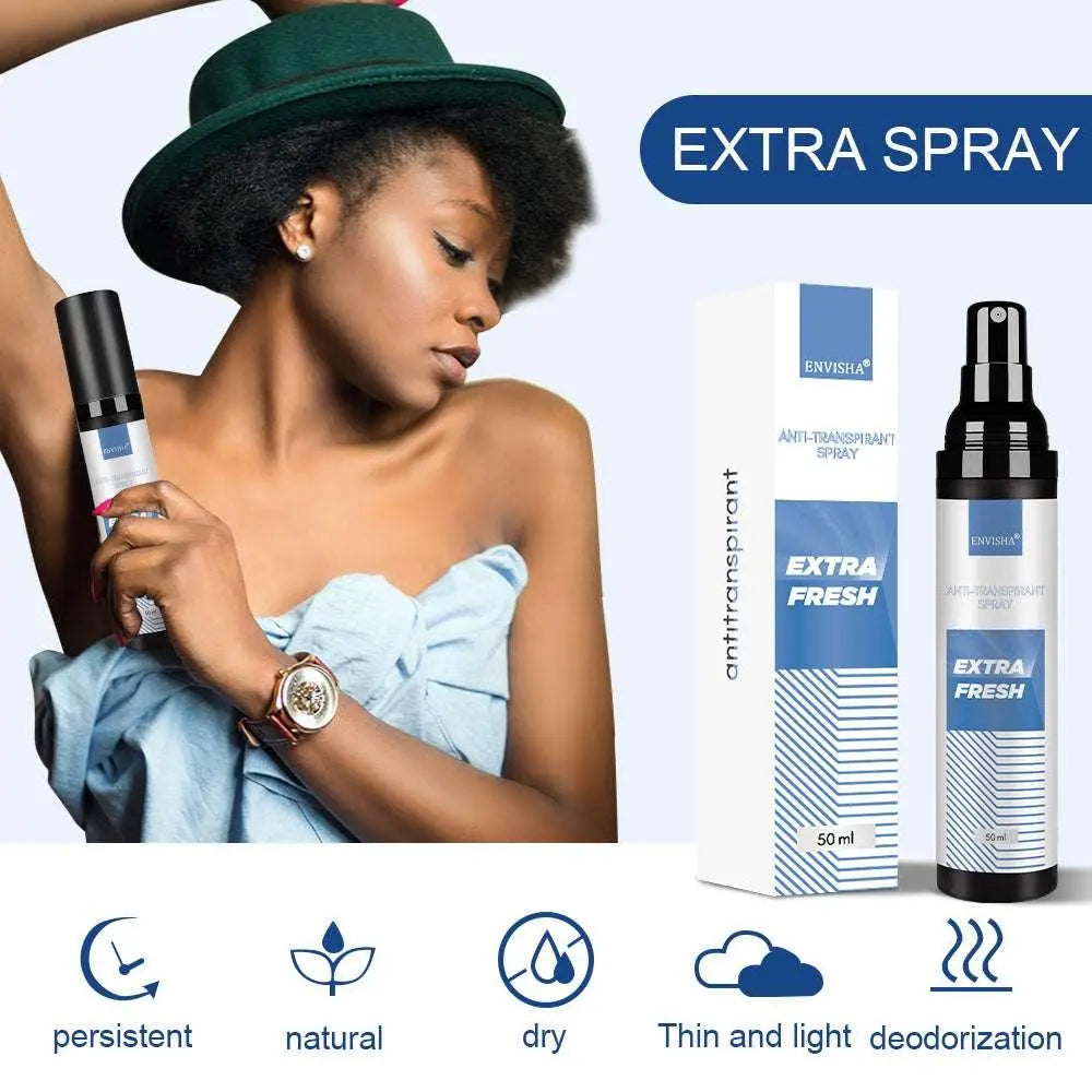 Deodorant antiperspirant spray 50ml bottle for long-lasting sweat and odor protection for men and women — view 4