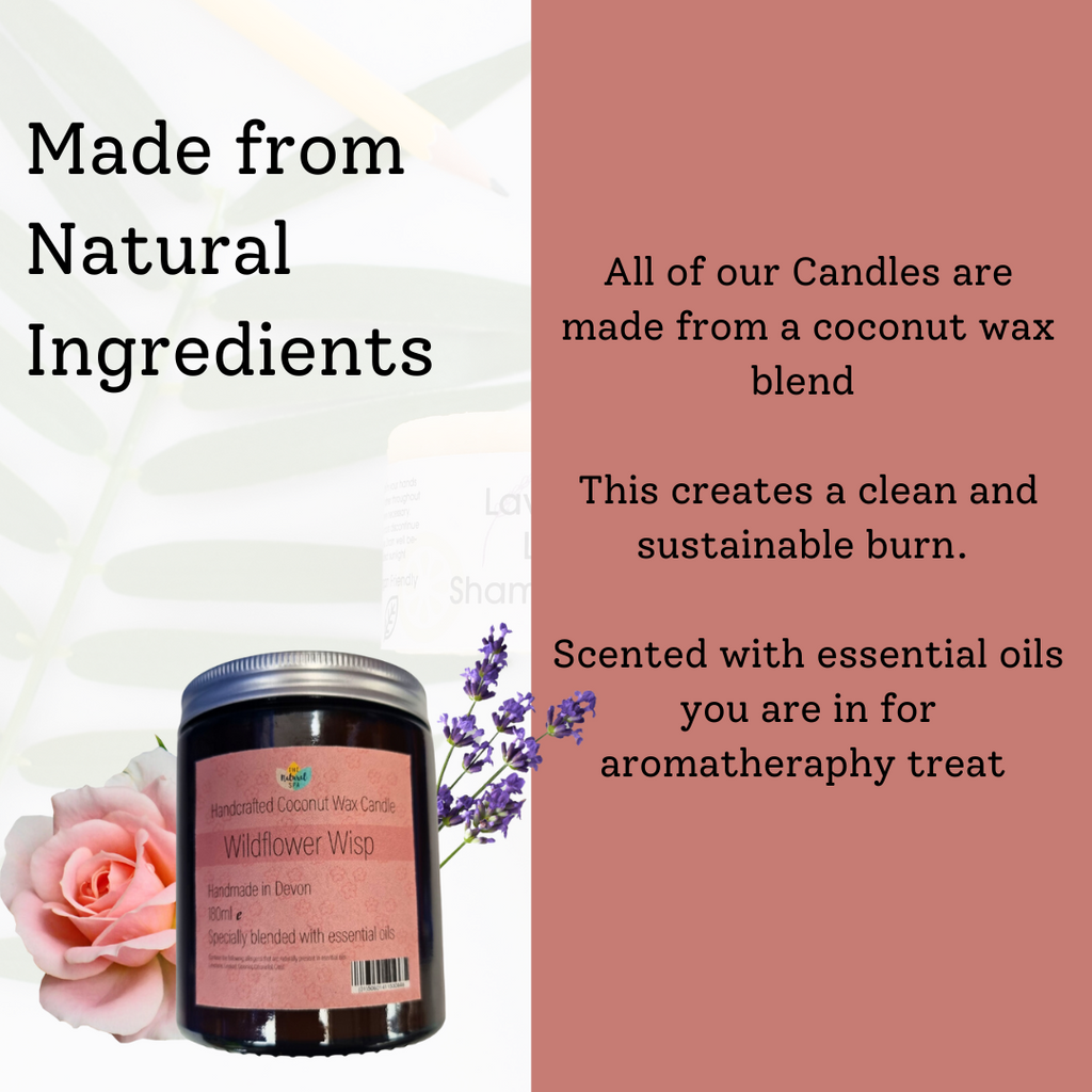 Wildflower Wisp Hand-Poured Coconut Wax Candle | Floral & Natural Aromatherapy | Vegan, Eco-Friendly Candle | 2 Size Options-3