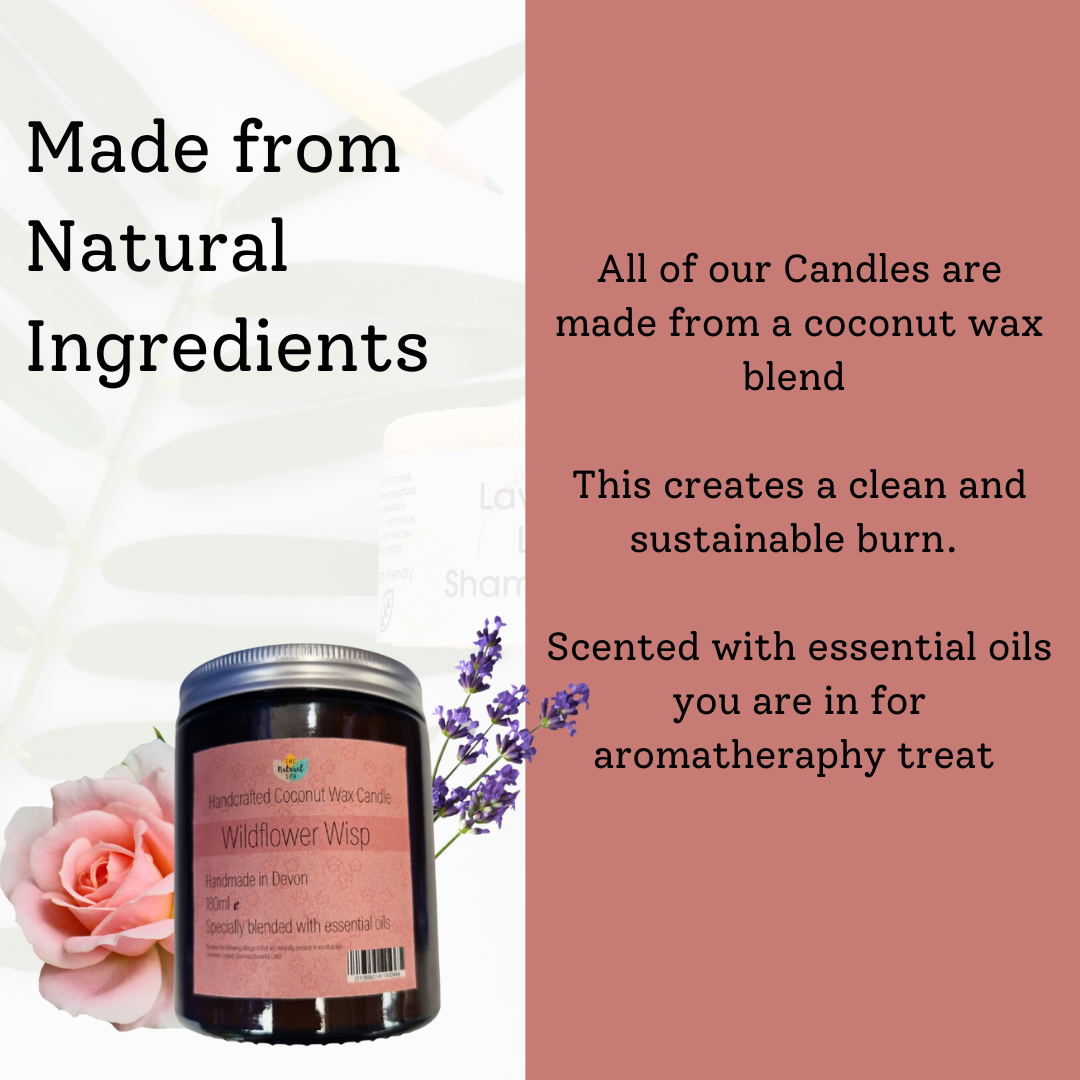 Wildflower Wisp Hand-Poured Coconut Wax Candle | Floral & Natural Aromatherapy | Vegan, Eco-Friendly Candle | 2 Size Options-3