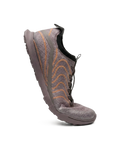 VERVE barefoot running shoes featuring a hydrophobic knit upper and aggressive deep traction trail lugs