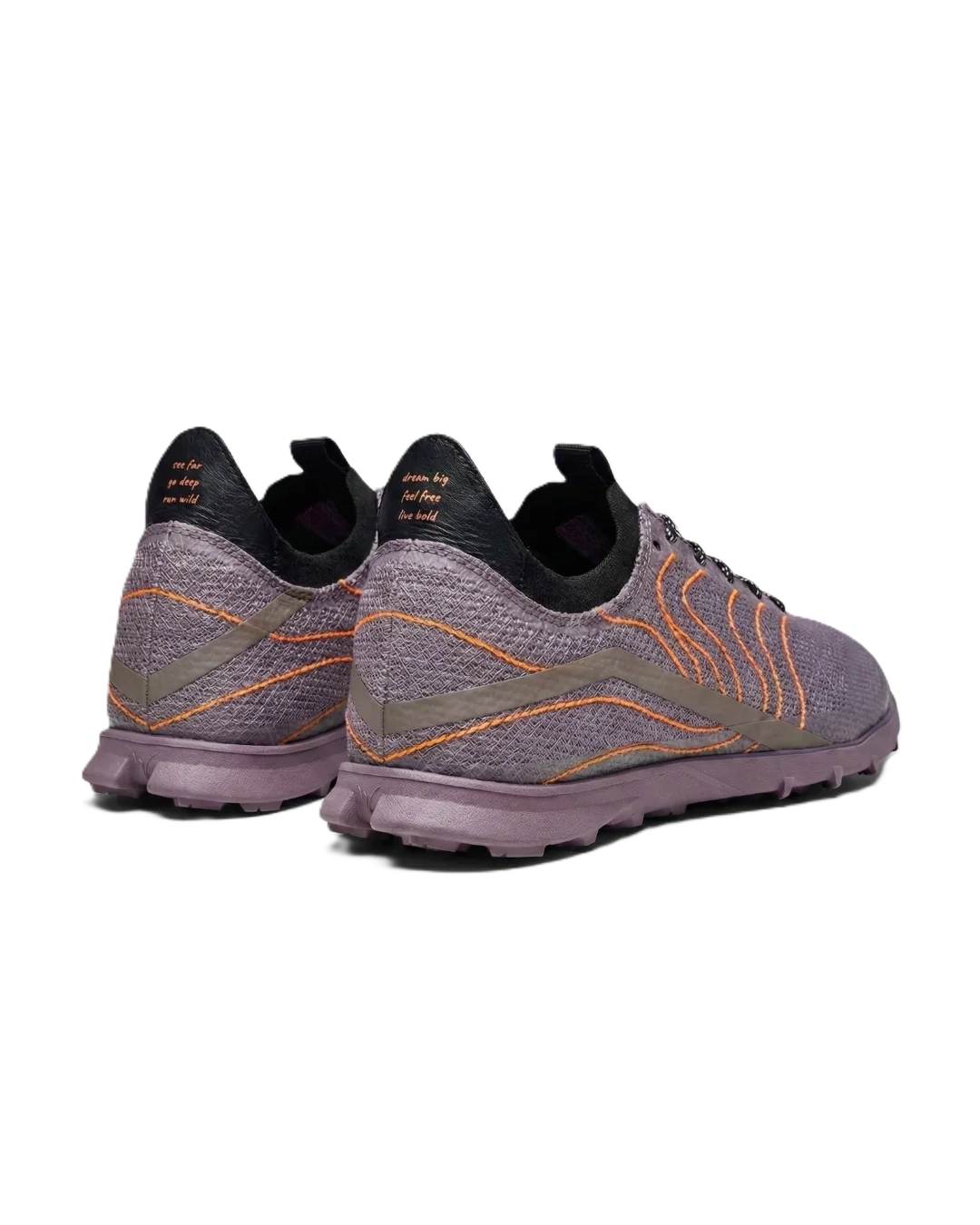 VERVE barefoot running shoes featuring a hydrophobic knit upper and aggressive deep traction trail lugs — view 4