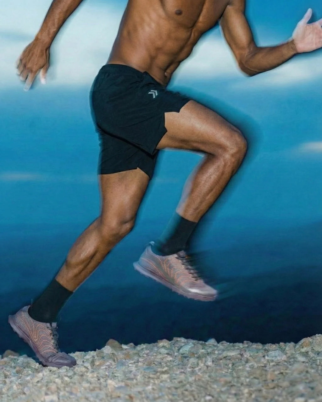 VERVE barefoot running shoes featuring a hydrophobic knit upper and aggressive deep traction trail lugs — view 3