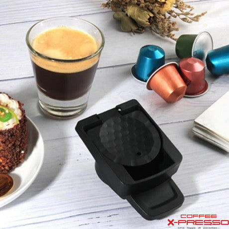 Nespresso to Dolce Gusto coffee machine adapter, durable black plastic capsule holder attachment — view 5