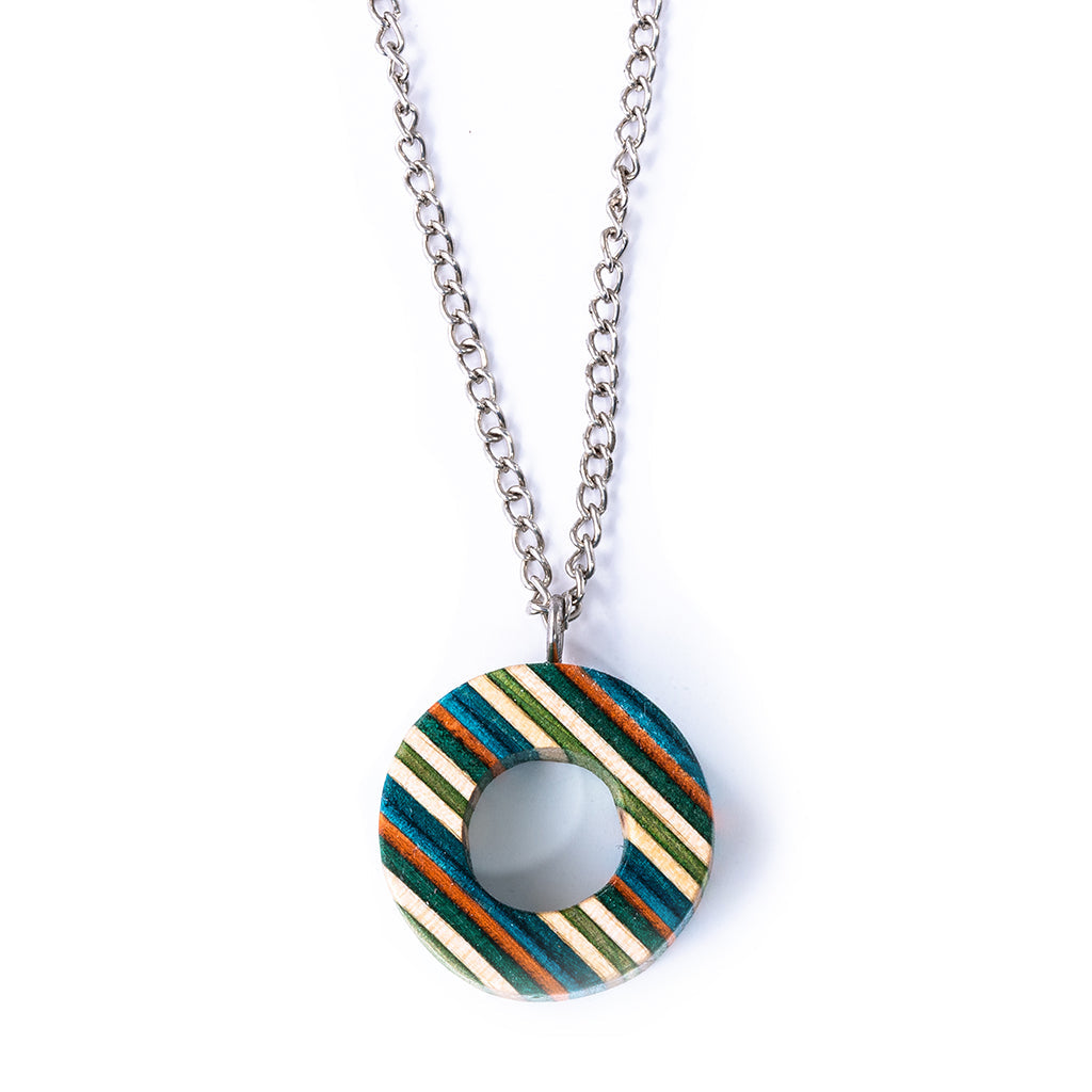 Donut Eco Friendly Recycled Skateboard Necklace-1
