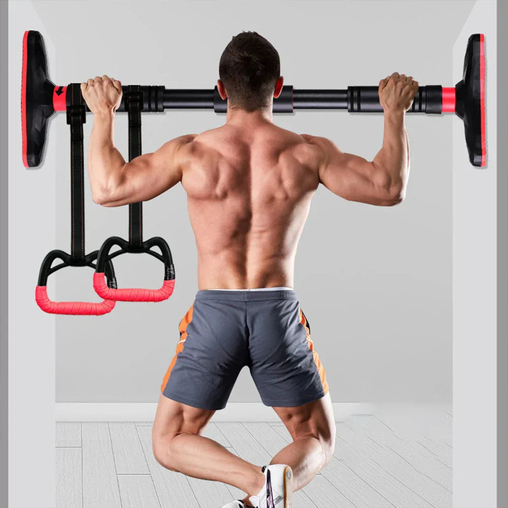 Adjustable doorway pull-up bar in heavy duty steel for home fitness and strength training — view 2