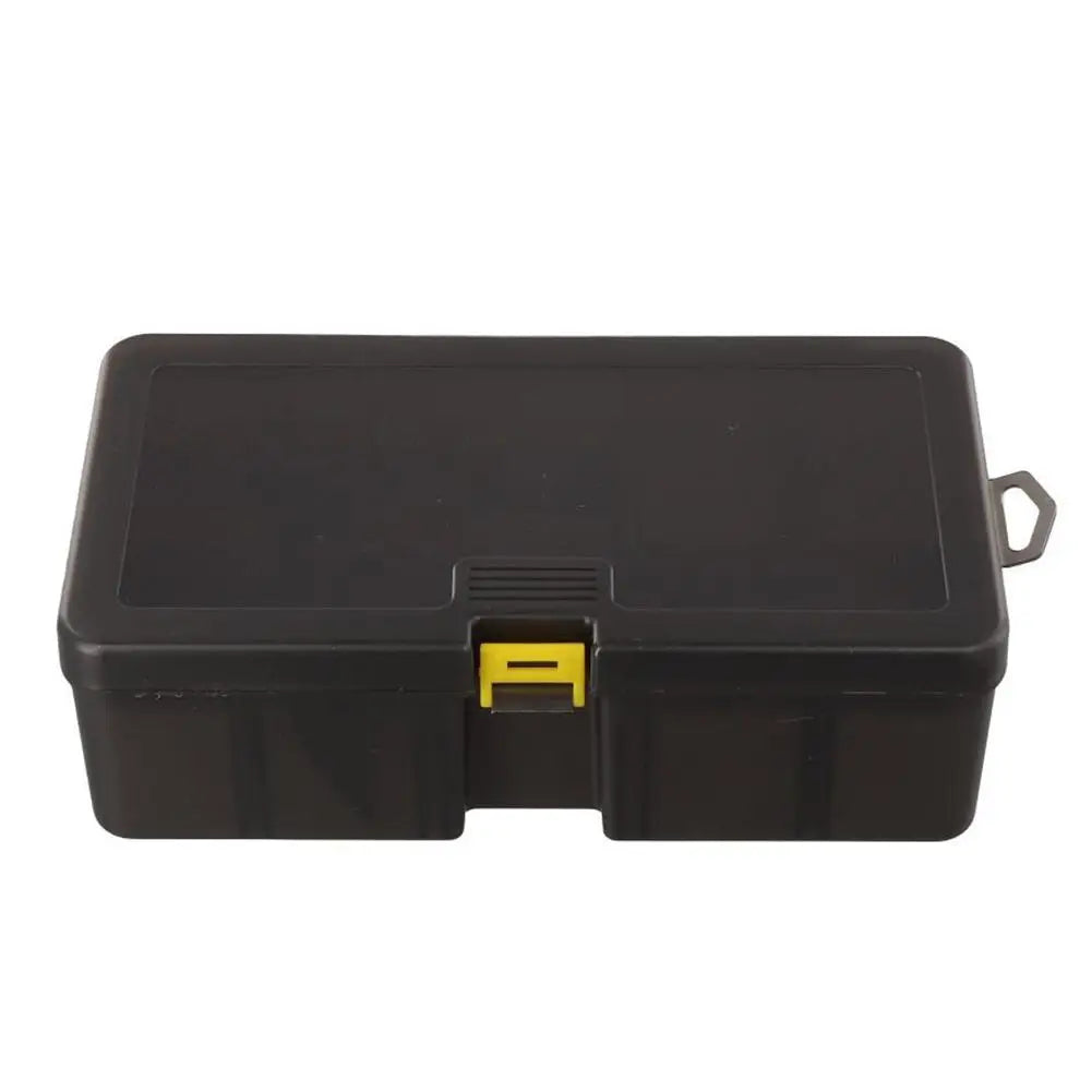 Double layer fishing tackle box in durable resin with adjustable compartments for bait and hooks. — view 4