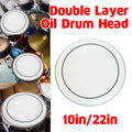 Transparent double layer oil skin matte drum head with aluminium hoop for drum kits