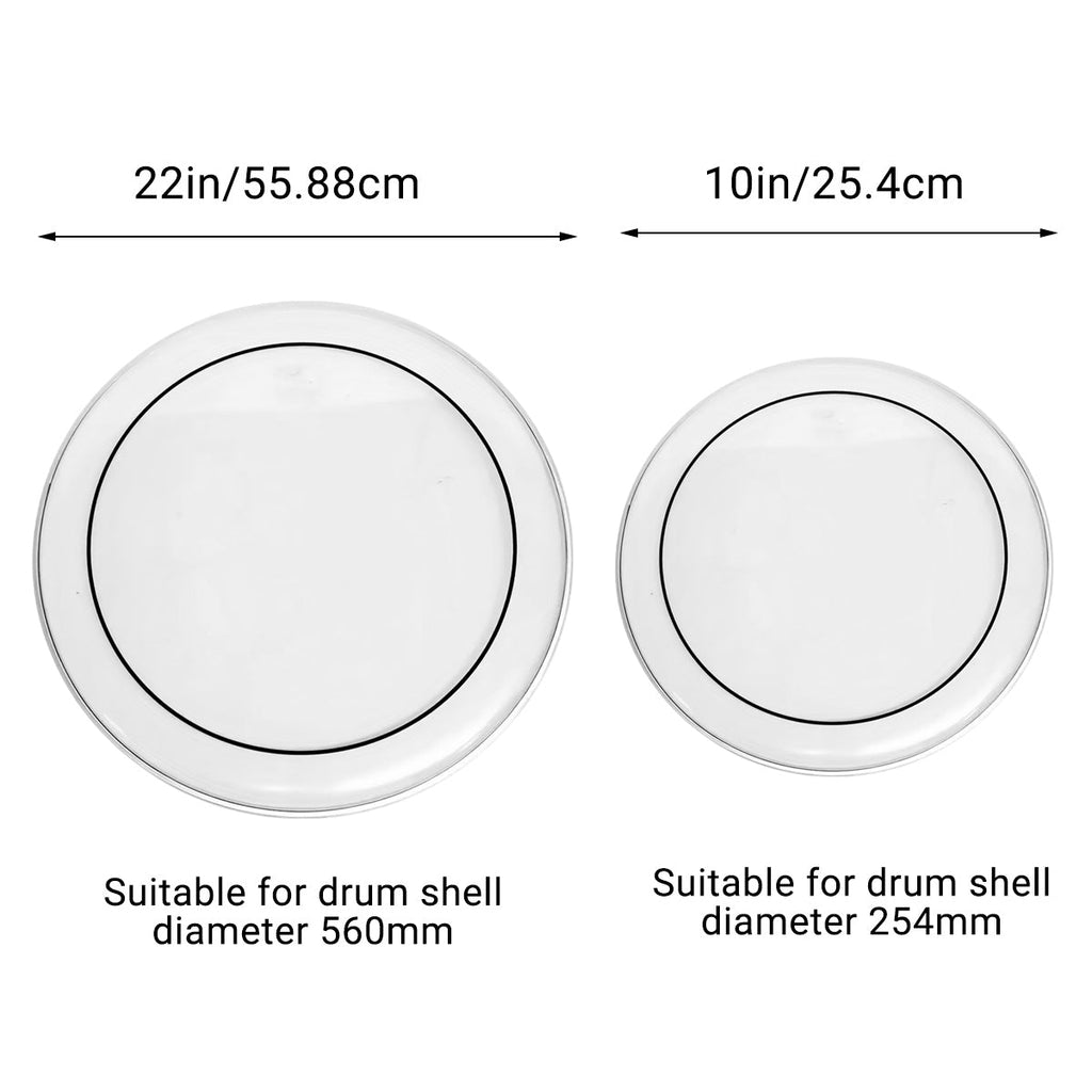 Transparent double layer oil skin matte drum head with aluminium hoop for drum kits — view 3