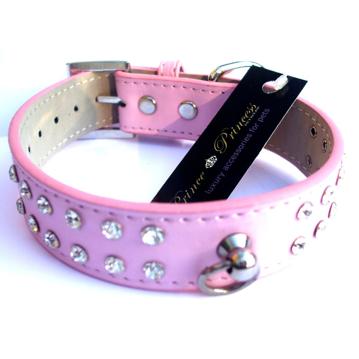 Double Row Crystal Rhinestone Dog Collars 10-20"-4