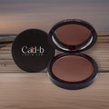 Cinnamon dual blend powder foundation compact for face makeup with a sleek matte finish