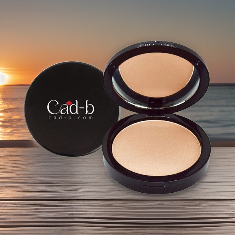 Dual blend powder foundation compact in shade Malibu for a flawless matte makeup finish
