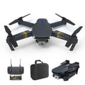 Sleek dual camera quadcopter drone with four channels and remote control handle for aerial photography